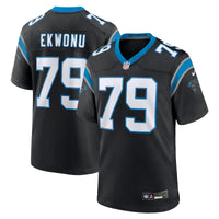 Ikem Ekwonu Carolina Panthers Football Jersey, Black Game Sportswear Jersey Shirt, Lightweight Breathable Athletic Jersey, Casual Gift for Men