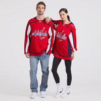Washington Capitals Hockey Jersey, Red Premium Home Sportswear Jersey Shirt, Long Sleeve Hockey Sweater Jersey, Casual Gift for Men