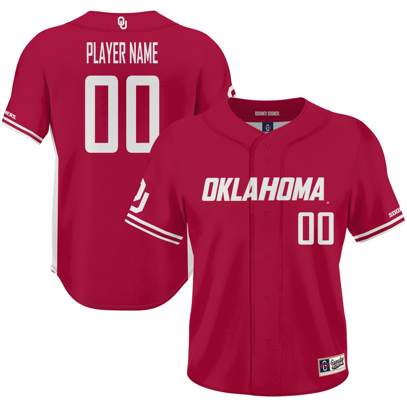 Oklahoma Sooners Baseball Jersey, Crimson Sportswear Jersey Shirt, Lightweight Breathable Athletic Jersey, Casual Gift for Men, Style 200097232