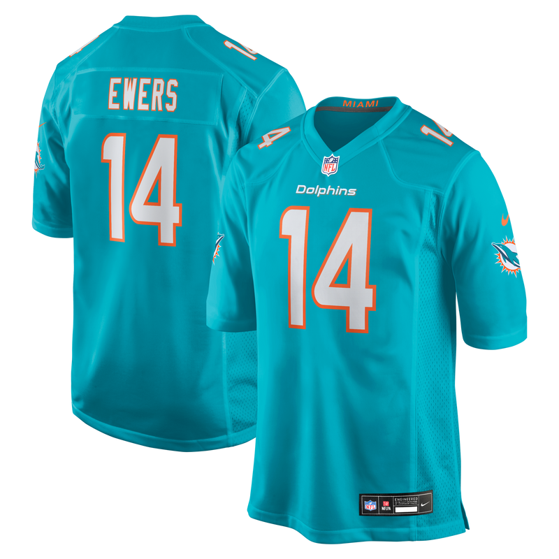 Quinn Ewers Miami Dolphins Football Jersey, Aqua Game Sportswear Jersey Shirt, Lightweight Breathable Athletic Jersey, Casual Gift for Men