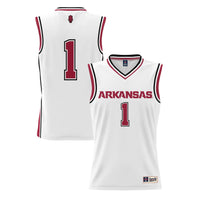 Arkansas Razorbacks Lightweight Basketball Jersey, White Sportswear Jersey Shirt, Sleeveless Athletic Tank Jersey, Casual Gift for Men