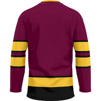 Central Michigan Chippewas Hockey Jersey, Maroon Sportswear Jersey Shirt, Long Sleeve Hockey Sweater Jersey, Casual Gift for Men