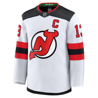 Nico Hischier New Jersey Devils Hockey Jersey, White Premium Sportswear Jersey Shirt, Long Sleeve Hockey Sweater Jersey, Casual Gift for Men