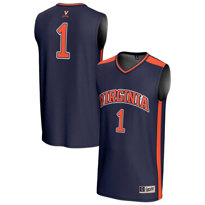 Virginia Cavaliers Basketball Jersey, Navy Sportswear Jersey Shirt, Sleeveless Athletic Tank Jersey, Casual Gift for Men, Style 202342828