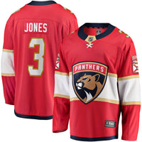 Seth Jones Florida Panthers Hockey Jersey, Red Breakaway Home Sportswear Jersey Shirt, Long Sleeve Hockey Sweater Jersey, Casual Gift for Men