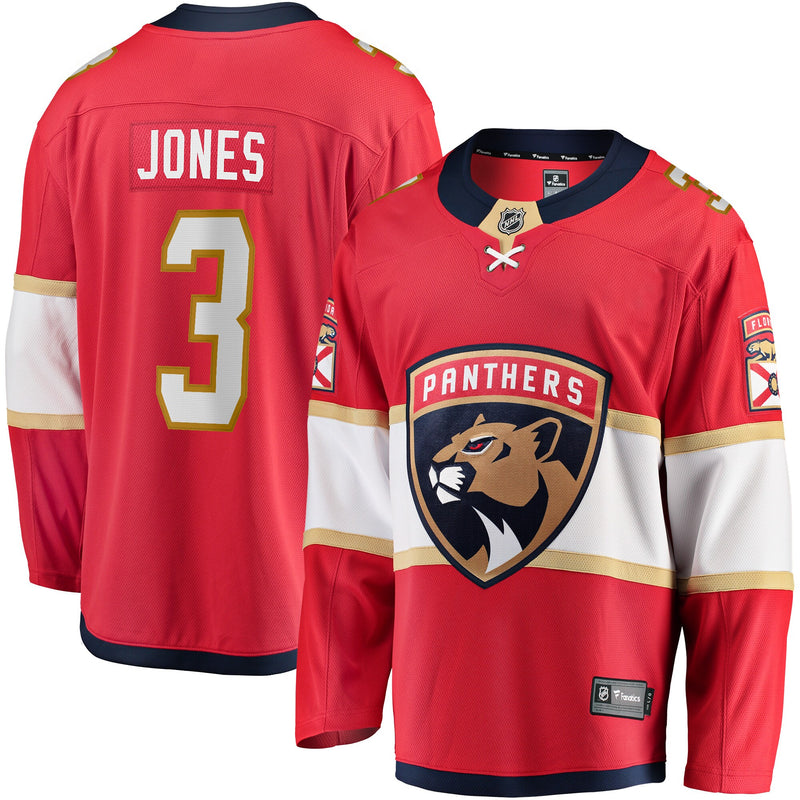 Seth Jones Florida Panthers Hockey Jersey, Red Breakaway Home Sportswear Jersey Shirt, Long Sleeve Hockey Sweater Jersey, Casual Gift for Men