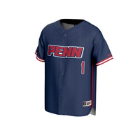 Pennsylvania Quakers Lightweight Baseball Jersey, Navy Sportswear Jersey Shirt, Lightweight Breathable Athletic Jersey, Casual Gift for Men