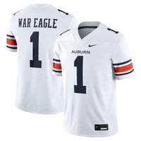 Auburn Tigers Football Jersey, White Game Away Sportswear Jersey Shirt, Lightweight Breathable Athletic Jersey, Casual Gift for Men