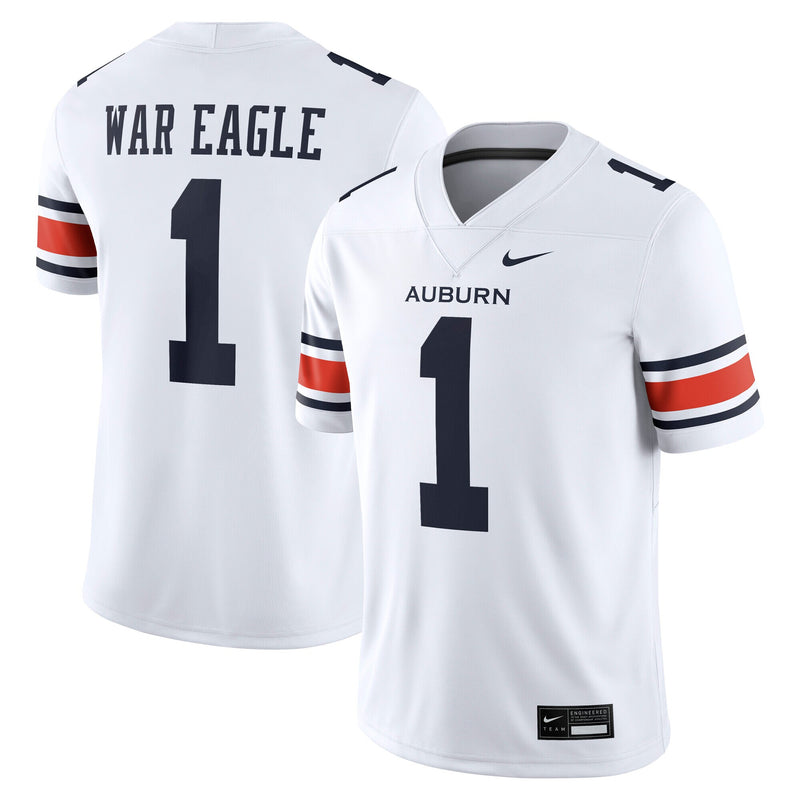 Auburn Tigers Football Jersey, White Game Away Sportswear Jersey Shirt, Lightweight Breathable Athletic Jersey, Casual Gift for Men