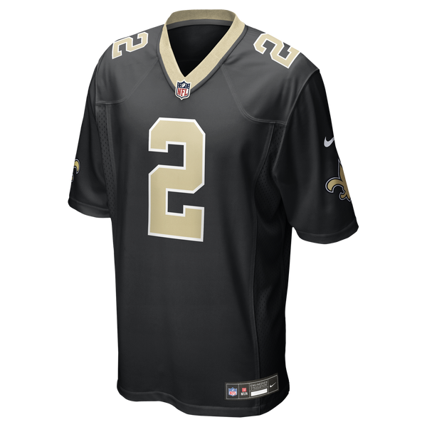 New Orleans Saints Spencer Rattler Black Team Game Jersey
