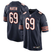 Jeremiah Martin Chicago Bears Football Jersey, Navy Game Sportswear Jersey Shirt, Lightweight Breathable Athletic Jersey, Casual Gift for Men