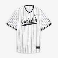 Vanderbilt Commodores Baseball Jersey, White Limited Sportswear Jersey Shirt, Lightweight Breathable Athletic Jersey, Casual Gift for Men