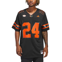 Miami Hurricanes Football Jersey, Black Sportswear Jersey Shirt, Lightweight Breathable Athletic Jersey, Casual Gift for Men, Style 200889894