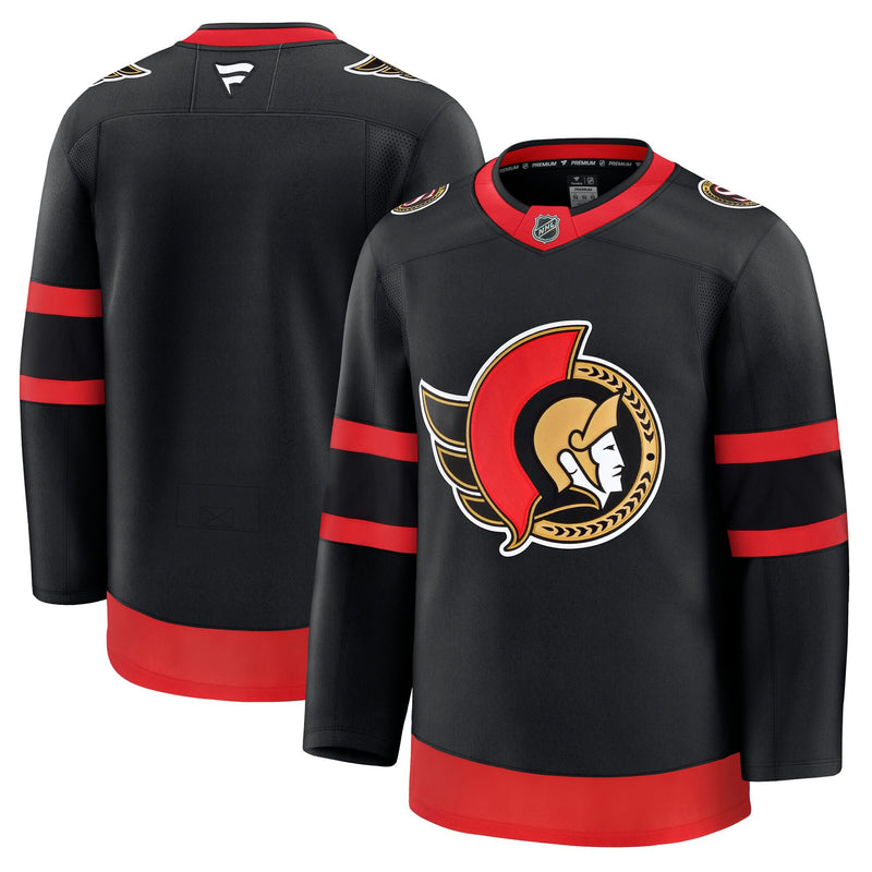 Ottawa Senators Hockey Jersey, Black Premium Sportswear Jersey Shirt, Long Sleeve Hockey Sweater Jersey, Casual Gift for Men, Style 202015750