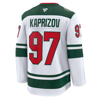 Kirill Kaprizov Minnesota Wild Hockey Jersey, White Premium Away Sportswear Jersey Shirt, Long Sleeve Hockey Sweater Jersey, Casual Gift for Men