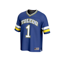 Toledo Rockets Football Jersey, Navy Fashion Lightweight Sportswear Jersey Shirt, Lightweight Breathable Athletic Jersey, Casual Gift for Men