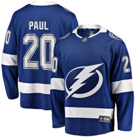 Nicholas Paul Tampa Bay Lightning Hockey Jersey, Blue Breakaway Sportswear Jersey Shirt, Long Sleeve Hockey Sweater Jersey, Casual Gift for Men