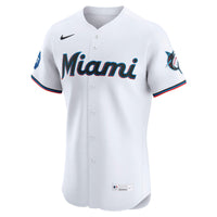 Miami Marlins Baseball Jersey, White Elite Home Sportswear Jersey Shirt, Lightweight Breathable Athletic Jersey, Casual Gift for Men