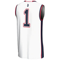 Duquesne Dukes Basketball Jersey, White Lightweight Sportswear Jersey Shirt, Sleeveless Athletic Tank Jersey, Casual Gift for Men