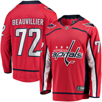 Anthony Beauvillier Washington Capitals Hockey Jersey, Red Sportswear Jersey Shirt, Long Sleeve Hockey Sweater Jersey, Casual Gift for Men
