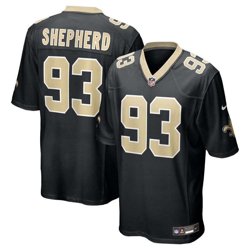 Nathan Shepherd New Orleans Saints Football Jersey, Black Sportswear Jersey Shirt, Lightweight Breathable Athletic Jersey, Casual Gift for Men
