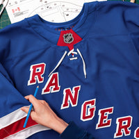 New York Rangers Hockey Jersey, Royal Authentic Sportswear Jersey Shirt, Long Sleeve Hockey Sweater Jersey, Casual Gift for Men, Style 202056752