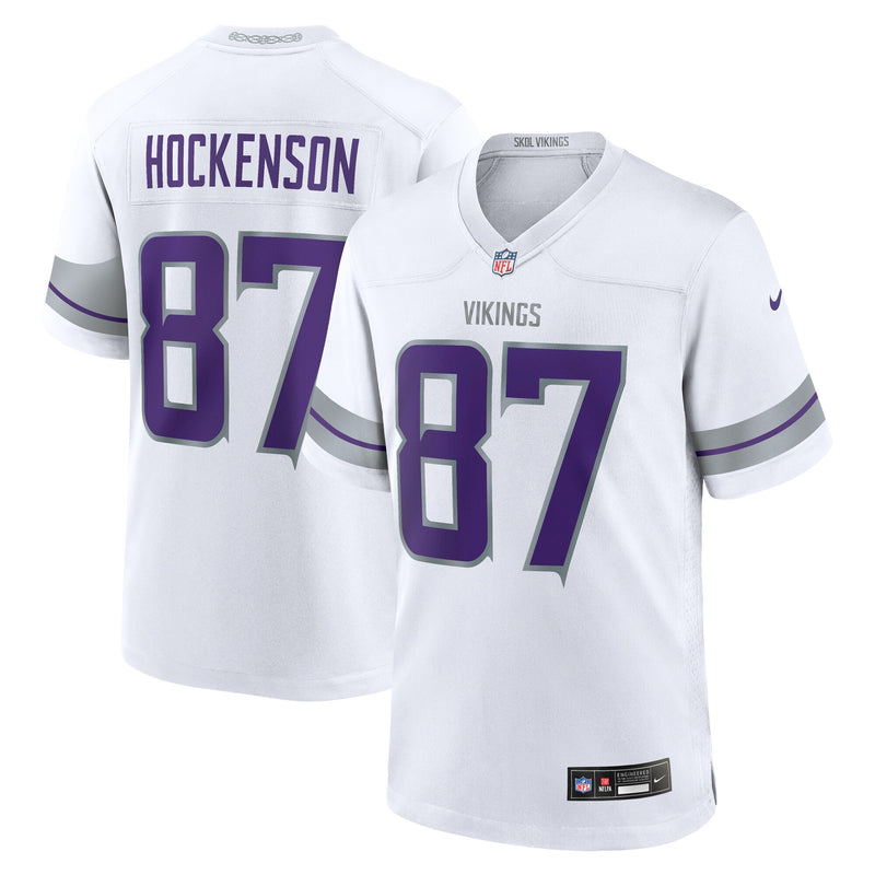 T.J. Hockenson Minnesota Vikings Football Jersey, White Sportswear Jersey Shirt, Lightweight Breathable Athletic Jersey, Casual Gift for Men