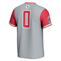 Ohio State Buckeyes Softball Jersey, Gray Lightweight Sportswear Jersey Shirt, Lightweight Breathable Athletic Jersey, Casual Gift for Men