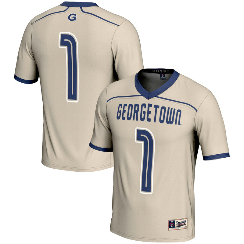 Georgetown Hoyas Lacrosse Jersey, Gray Lightweight Sportswear Jersey Shirt, Lightweight Breathable Athletic Jersey, Casual Gift for Men