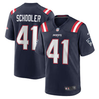 Brenden Schooler New England Patriots Football Jersey, Navy Sportswear Jersey Shirt, Lightweight Breathable Athletic Jersey, Casual Gift for Men