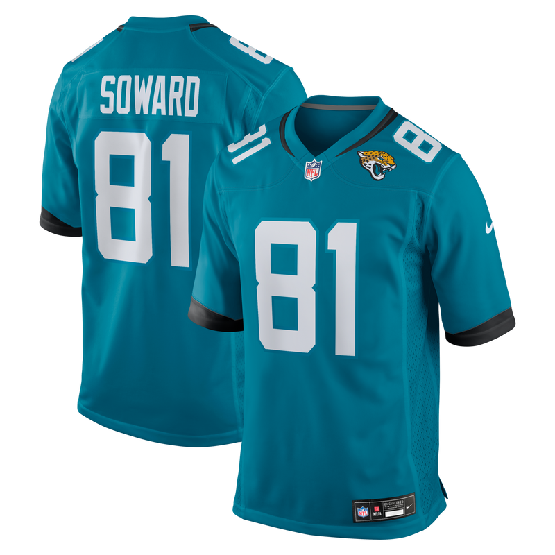 R. Jay Soward Jacksonville Jaguars Football Jersey, Teal Sportswear Jersey Shirt, Lightweight Breathable Athletic Jersey, Casual Gift for Men