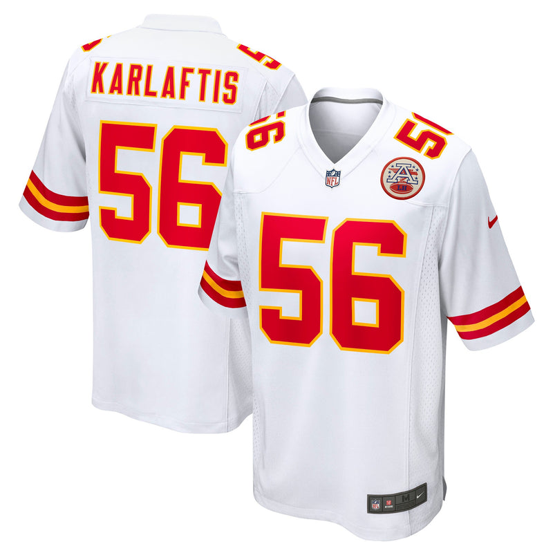 George Karlaftis Kansas City Chiefs Football Jersey, White Sportswear Jersey Shirt, Lightweight Breathable Athletic Jersey, Casual Gift for Men
