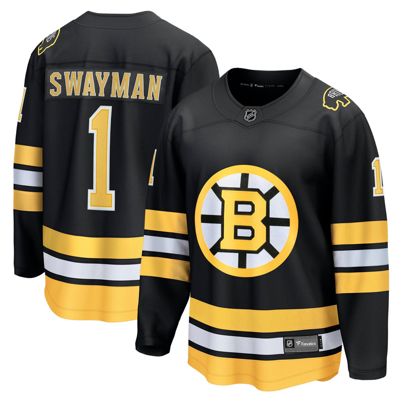 Jeremy Swayman Boston Bruins Hockey Jersey, Sportswear Jersey Shirt, Long Sleeve Hockey Sweater Jersey, Casual Gift for Men, Style 202644703