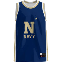 Navy Midshipmen Basketball Jersey, Blue Lightweight Sportswear Jersey Shirt, Sleeveless Athletic Tank Jersey, Casual Gift for Men