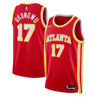 Onyeka Okongwu Atlanta Hawks Basketball Jersey, Red Swingman Sportswear Jersey Shirt, Sleeveless Athletic Tank Jersey, Casual Gift for Men