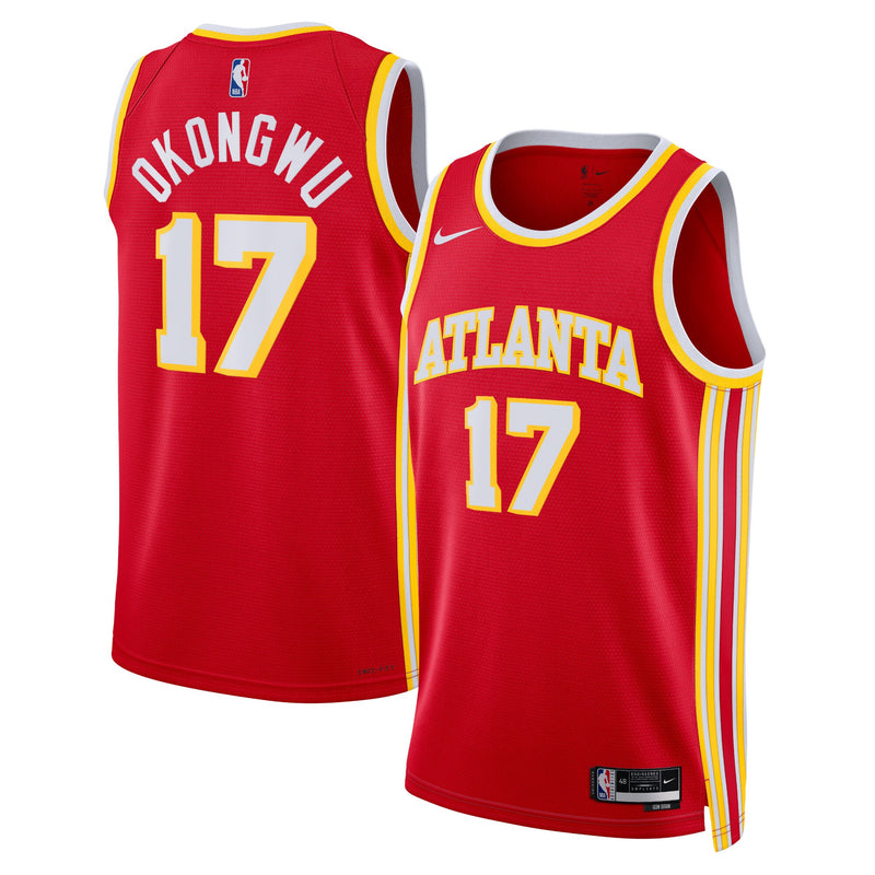 Onyeka Okongwu Atlanta Hawks Basketball Jersey, Red Swingman Sportswear Jersey Shirt, Sleeveless Athletic Tank Jersey, Casual Gift for Men