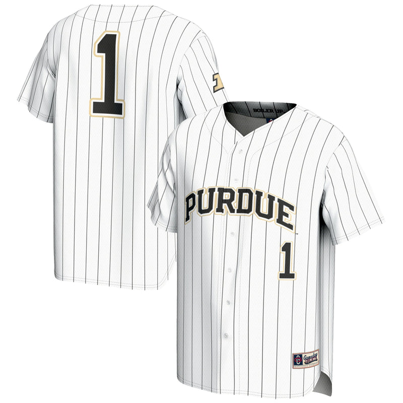Purdue Boilermakers Lightweight Baseball Jersey, White Sportswear Jersey Shirt, Lightweight Breathable Athletic Jersey, Casual Gift for Men