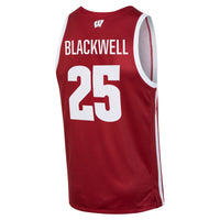 Wisconsin Badgers Basketball Jersey, Red Replica Sportswear Jersey Shirt, Sleeveless Athletic Tank Jersey, Casual Gift for Men, Style 202767435