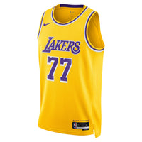 Luka Dončić Los Angeles Lakers Basketball Jersey, Gold Swingman Sportswear Jersey Shirt, Sleeveless Athletic Tank Jersey, Casual Gift for Men