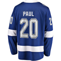 Nicholas Paul Tampa Bay Lightning Hockey Jersey, Blue Breakaway Sportswear Jersey Shirt, Long Sleeve Hockey Sweater Jersey, Casual Gift for Men
