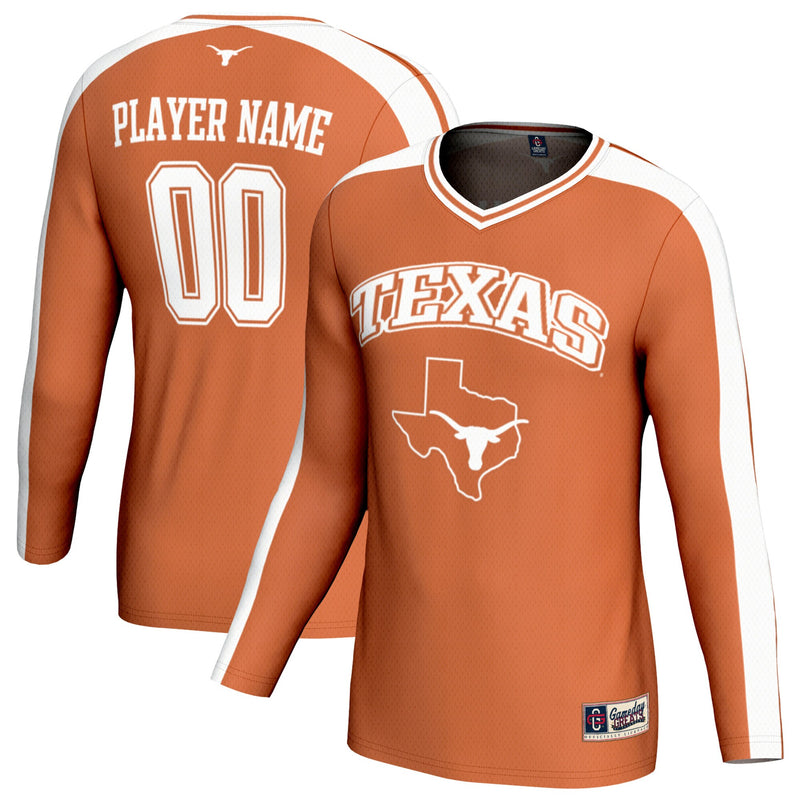 Texas Longhorns Volleyball Jersey, Orange Sportswear Jersey Shirt, Lightweight Breathable Athletic Jersey, Casual Gift for Men, Style 203494825