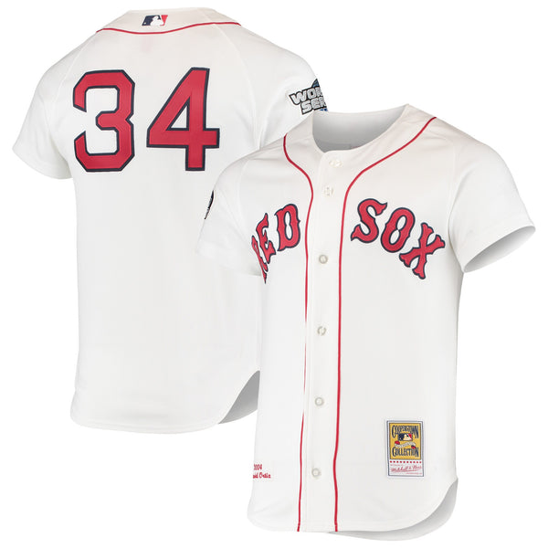 Boston Red Sox David Ortiz White 2004 Cooperstown Collection Home Authentic Jersey
