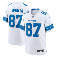 Sam LaPorta Detroit Lions Football Jersey, White Game Sportswear Jersey Shirt, Lightweight Breathable Athletic Jersey, Casual Gift for Men