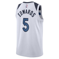 Anthony Edwards Minnesota Timberwolves Basketball Jersey, White Sportswear Jersey Shirt, Sleeveless Athletic Tank Jersey, Casual Gift for Men
