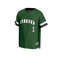 Ohio Bobcats Baseball Jersey, Green Sportswear Jersey Shirt, Lightweight Breathable Athletic Jersey, Casual Gift for Men, Style 202497524
