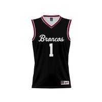 Santa Clara Broncos Basketball Jersey, Black Fashion Lightweight Sportswear Jersey Shirt, Sleeveless Athletic Tank Jersey, Casual Gift for Men