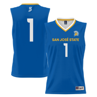 San Jose State Spartans Basketball Jersey, Royal Lightweight Sportswear Jersey Shirt, Sleeveless Athletic Tank Jersey, Casual Gift for Men