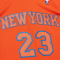 New York Knicks Basketball Jersey, Orange Authentic Sportswear Jersey Shirt, Sleeveless Athletic Tank Jersey, Casual Gift for Men