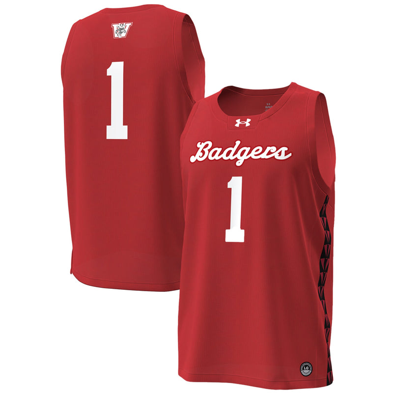 Wisconsin Badgers Basketball Jersey, Red Replica Game Sportswear Jersey Shirt, Sleeveless Athletic Tank Jersey, Casual Gift for Men