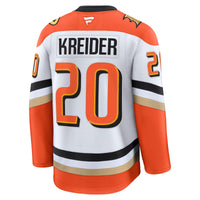 Chris Kreider Anaheim Ducks Hockey Jersey, White Premium Away Sportswear Jersey Shirt, Long Sleeve Hockey Sweater Jersey, Casual Gift for Men